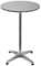 HUOLE 2er Set Stehtisch Höhenverstellbar | Aluminium Edelstahlplatte | höhenverstellbar 70cm / 110cm | Partytisch Tisch Ø 60cm | In- & Outdoor | Empfangstisch | Klapptisch Silber