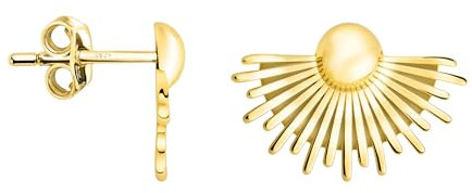 SOFIA MILANI - Damen Ohrringe 925 Silber - vergoldet/golden - Sonnen Ohrstecker - E2901