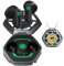 TWS Wireless Earbuds Bluetooth 5.3 in Ear Buds mit Scorpion Design Sticker, integriertes Mikrofon Headset, 20 Stunden Spielzeit, 3,5 Gramm ultraleicht, DIY Customisable Bat Case für Gamer, Schwarz