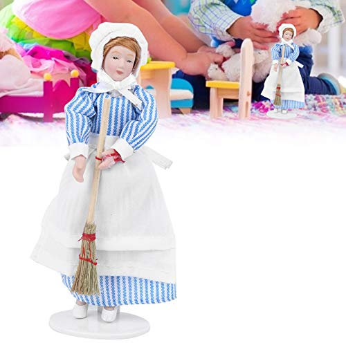 Puppenhaus, Puppenhaus-Puppen, Maßstab 1:12, Keramik-Puppenmenschen, Miniatur-Porzellan-Puppenmodell, Ornament, Puppe, Koch, Mann, Diener, Puppenhaus-Zubehör (#3)