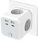 Steckdosenleiste mit USB, 8-in-1 Steckdosenwürfel mit Schalter, 4 Steckdosen 4000W/16A, 2 USB-A 5V/2.4A, 2 USB-C 5V/3A, Platzsparender Mehrfachsteckdose ohne Kabel für Zuhause Büro