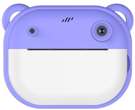 Giwnhvx Children Print Camera Dual Camera 240MP 1080P One-Touch Printable Camera with 2 Rolls of 57x25mm Print Paper