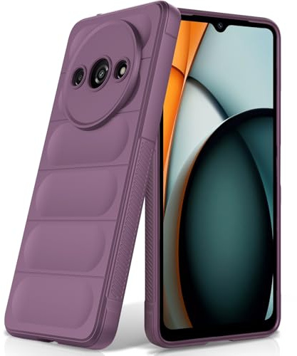 BonYonka Funda de Silicona para Xiaomi Redmi A3, Violeta | Diseño Ondulado Antigolpes, Forro Interior de Microfibra Antirrayas, Tacto Suave y Sedoso, Protección Militar contra Caídas