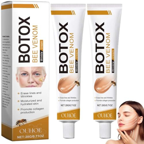 2025 NEW Bienengift-Faltenentfernungscreme, Anti-Falten-Feuchtigkeitscreme für Gesicht und Hals, Bee Venom Anti-Falten-Creme für alle Hauttypen (2)