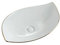 Lavabo sobremueble Fregadero De Recipiente Blanco Porcelana De Cerámica Moderna sobre Encimera De Baño Lavabo De Tocador Fregaderos De Baño, Forma De Hoja Lavabo de encimera