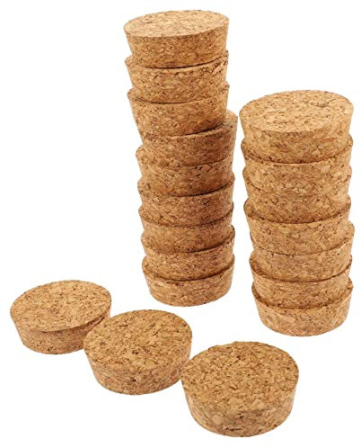 VICASKY 20Pcs Natural Cork Stoppers for Bottles Shaped Wine Corks for DIY Crafts Airtight Seal for Home Bar Cafe Use Replacement for Wine and Beer Bottles