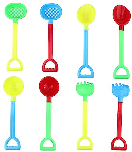 Hemobllo 8 pièces Mini Pelles Plastique pour Garçon Fille Jouets Sable Sécurisés et Adaptés Plage Piscine et Bac à Sable Manuel pour Garçons et Filles