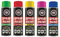 Gloss Spray Paint Set 250ml (Red, Green, Yellow, Pink, Blue) - By PAJEE ™