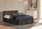 Comfy Living 4ft6 Double Crushed Velvet Storage Ottoman Bed (Brown)