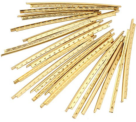 Drfeify 20 Stücke Gitarre Bunddrähte, Messing Kupfer Gitarre Bunddraht Playing Accessories für Folk Holz Gitarren Ersatzteile Musical Instrument Accessories