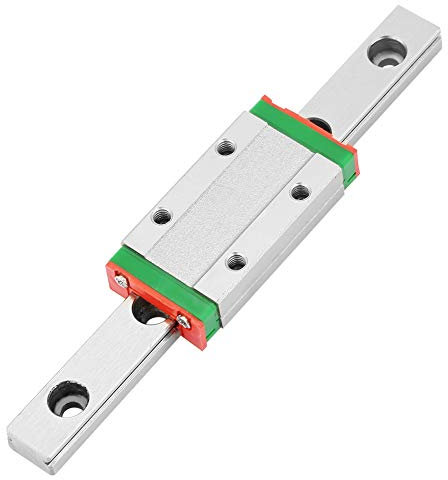 MGN9H Miniatur Linearführungsschiene, 100mm Länge, 9mm Breite, Lagerstahl, mit Gleitblock für 3D Drucker und CNC Maschinen