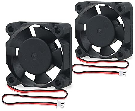 GDSTIME 12V 30mm Fan 30mm x 10mm 3010 DC Brushless Cooling Fan Mini Radiator Heatsink For DIY Replacement (2 Pack)