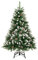 GIGALUMI Künstlicher Weihnachtsbaum mit Schnee-Effekt 120cm 500 Spitzen Tannenbaum mit beschneiten Ästen und Tannenzapfen inkl. Metallständer