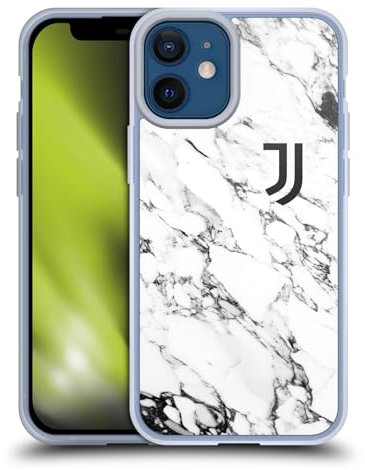 Head Case Designs Offizielle Juventus Football Club Weiss Marmor Gelhülle [Militärischer Schutzgrad] Kompatibel Mit Apple iPhone 12 Mini Und Kompatibel Mit MagSafe