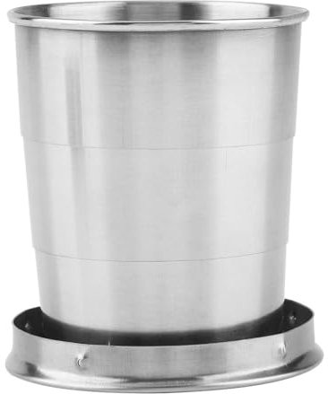 Taza Plegable De Acero Inoxidable, Taza Plegable De Metal, Taza Plegable De Viaje Portátil Reutilizable, Taza De Café Con Llavero Taza Plegable Para Viajes Al Aire Libre (150ml)