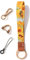 SENLLY Schlüsselband Wristlet Keychain Lanyard Strap Handschlaufe Schlüsselanhänger mit echtem Leder, für Schlüssel, Mobile Handys Telefon, Kamera, Charms