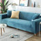 Samt-Sofabezug für 2-, 3-, 4-Sitzer, weicher Plüsch-Sofaschutz, Stretchbezug für Sofa und Armlehnen, wasserabweisend, Möbelschutz, Blau, 2-Sitzer, 140-170 cm
