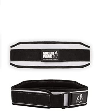 Gorilla Wear - 4 Inch Women's Lifting Belt - Schwarz/Weiß - Bodybuilding Krafttraining Gym Training Gewichtheben Unterstützung Stabilisierung mit Logos für Sport