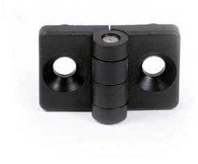 KINETIK MSystem® K20.N5 Kunststoff Scharnier mini 20x20 mm für Aluprofile Nut 5, Schrankscharnier