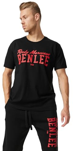 BENLEE Herren T-Shirt Normale Passform Donley, Black/Red, 3XL