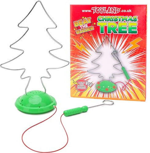Toyland® Jeu Beat The Buzzer en Forme d'arbre de Noël - Effets Lumineux et sonores - Jeux familiaux de Noël