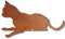 Rostikal Katzen Gartenfigur Kantenhocker 45 x 24 cm Zimmer Deko Wohnzimmer Gartendeko Rost