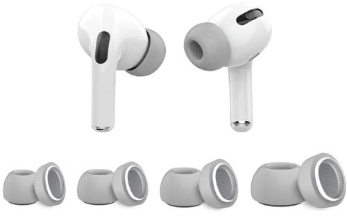 Zotech Ersatz-Ohrstöpsel aus Memory-Schaumstoff für Apple Airpods Pro 1. und 2. Generation, Grau (XS/S/M/L)