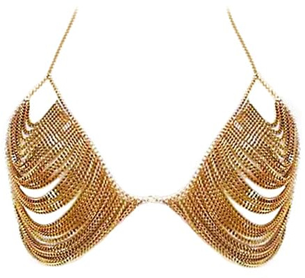 YWCUTE Damen-Körperkette, mehrschichtig, modische Kette, Zubehör, Körperschmuck für Mädchen