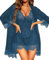 RSLOVE Nuisette Sexy Femme Robe de Nuit Lingerie Babydoll sous Vetements Feminins 3 Pièces avec G-String Bleu Paon S