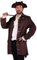 T3515-1300-XXXL braun Herren Piraten Jacke lang Barock Mantel Gr.XXXL=64