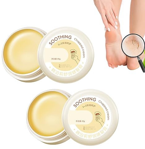 Crèmes Pieds Anti-Crevasses, 2 Pièces Crème pour les Pieds Anti Fissures, Crème Anti-Crevasses Talons, Pour Adoucir les Mains et les Pieds épais, Secs, Craquelés et Rugueux