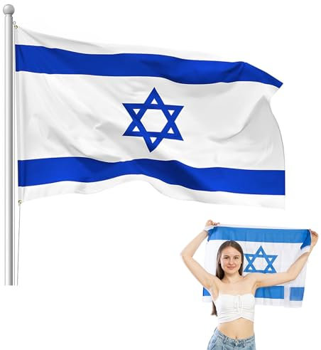 Israel Flagge,Flagge Israel,Israeli Flagge,Israelische Fahne,Israelische flagge,jüdischen Flaggen,Israelische Große Flaggen,Israelische National flagge für Außenbereich,60 x 80 cm