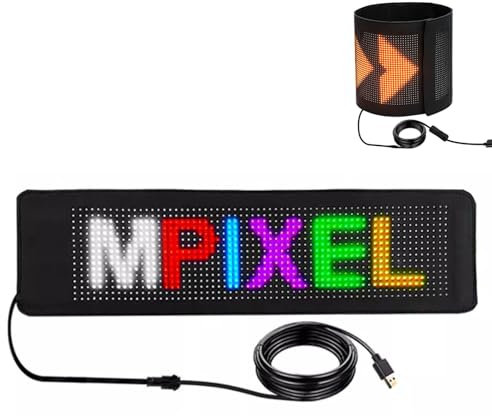 Plaque Lumineuse Camion Panneau LED Voiture Flexible, Panneaux Lumineux Électriques pour Les Entreprises, Panneaux LED Lumineux Programmables, Enseigne Lumineuse Personnalisable (Size : 19x9cm/7.5x3.