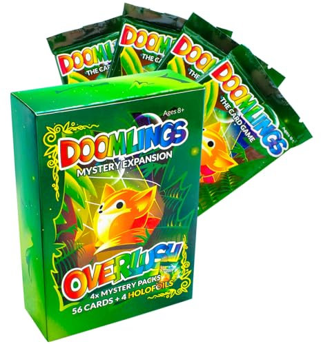 Doomlings Overlush Expansion - Mystery Expansion Pack with 60 Cards Including New Traits, Ages, & Catastrophes Card Game