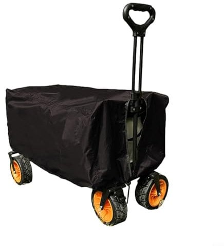 Faltbare Abdeckung für Gartenwagen, 210D Oxford-Stoff, für Garten, Campingwagen, Staubschutz, Wohnmobil, Auto, wasserdicht, Regenschutz für Lebensmittel (schwarz)