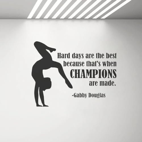 Gymnastik Mädchen Wandtattoo Turner Poster Vinyl Wandaufkleber Schlafzimmer Sport Gym Wanddekoration Wandbild 55x42cm