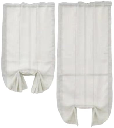 SL ROSY Tende a Coppia Regolabili silhouette per soggiorno, sala da pranzo, camera da letto, cucina, bagno, tende per finestre (bianche) (2 Tende Bianco 45x150cm)