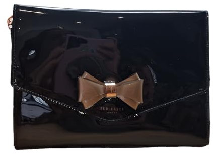 Ted Baker Caneei Clutch mit Schleifendetail, Schwarz, Schwarz , Medium