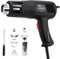Pistola De Calor, Pistola De Aire Caliente Industrial De 1200w Con Dual Temperatura, Soporte Giratorio Y Cable Calefactor Aislado, 6 Boquillas Para Decapar Pintura,Para Envolvimiento De Coche