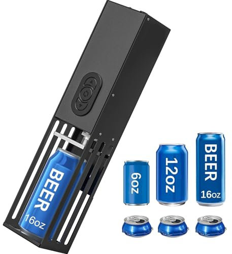 Broyeur de canettes électrique pour le recyclage des canettes en aluminium de 12 oz/16 oz, décharge automatique, broyeur de canettes en métal, compacteur de déchets pour canettes et bouteilles de Se