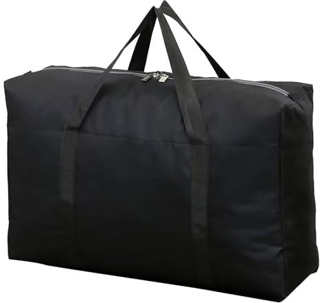 MUNSKT Extra Large Travel Bag 600D Oxford, with Reinforced Handles and Zipper, Ultra-Large Capacity, Dustproof, for Bedding Mattress Toppers Blankets Duvets, for Short Distance Travel