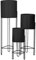 TRIROCKS Set of 3 Planters with Stand Indoor Otdoor Tall Planters for Indoor Plants Morden Flower Pots for Living Room Corner Kitchen Office Garden Balcony Patio Decor(Black)