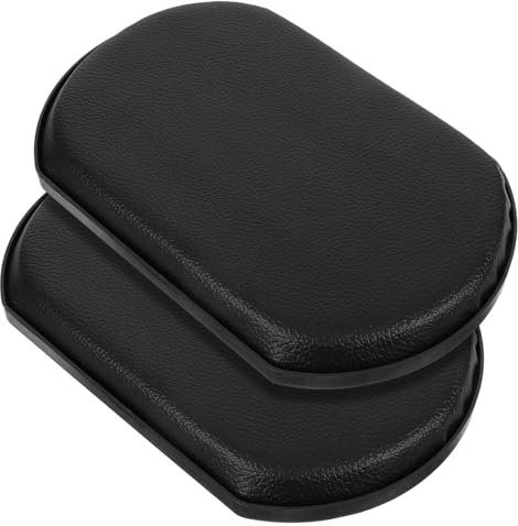 SAFIGLE 2stüCke BeinstüTze Leder Polster Ersatz ZubehöR: BeinstüTze Aus Leder FüR Verstellbarem - Ergonomisches Wadenpolster FüR Zur Entspannung Der Beine Schwarz Einfache Install