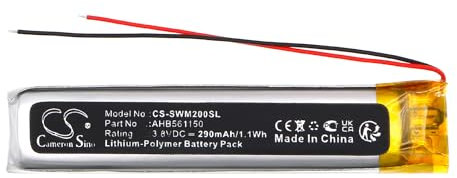 CS - Batería de repuesto para Sony WI-C600N, WI-C400, WI-C500, WI-C200, WI-C310, WI-C300 1-001-274-31, 130 mAh, 0,48 Wh, auriculares inalámbricos