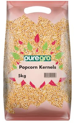 Puregro Popcorn Kernels | Puregro | Popcorn Kernels | Premium Quality | 100% Natural | Ideal for Air Popper, Microwave & Stovetop | Perfect for Healthy Snack - 5KG - Unflavoured