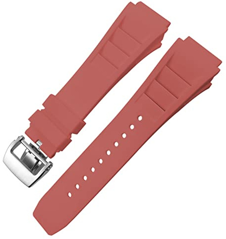 KLVN Gummi-Uhrenarmband 20 mm 25 mm für Richard Federsteg Silikon Mille Sport Uhrenarmband weich wasserdicht Armband, 20 mm, Achat