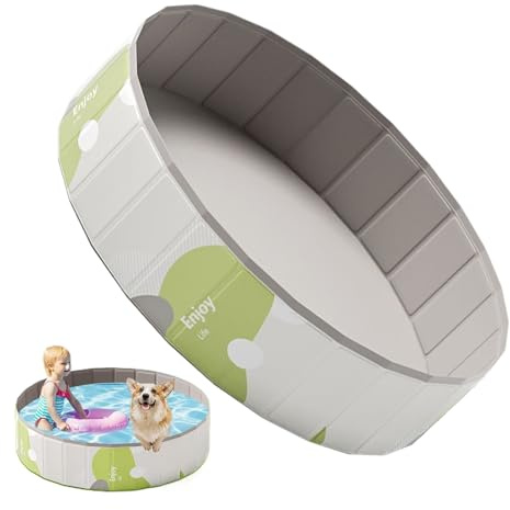 Piscina per animali domestici – Piscina pieghevole per cani | Piscina pieghevole per cani extra | Piscina in polipropilene ispessito per cani di grossa taglia, portatile per interni ed esterni, grande