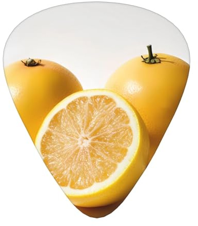 Kumquat Lemon Printed Plektrum-Set - 12 Stück, dünne, mittlere und dicke Gitarrenplektren, geeignet für Gitarre, Bass, E-Gitarre und Ukulele