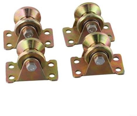 Jonikuper Robuste V-Nut-Riemenscheibe mit Kugellager für 8 mm Seile und Kabel, verzinkte Stahlkonstruktion mit 200 kg maximaler Belastung für Industrie und (SKU), 4 Stück