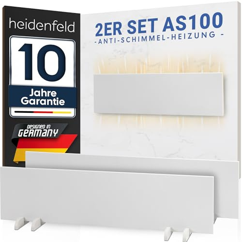 Heidenfeld Schimmel - Infrarotheizung HF-AS100 | Frostwächter | 2er Set